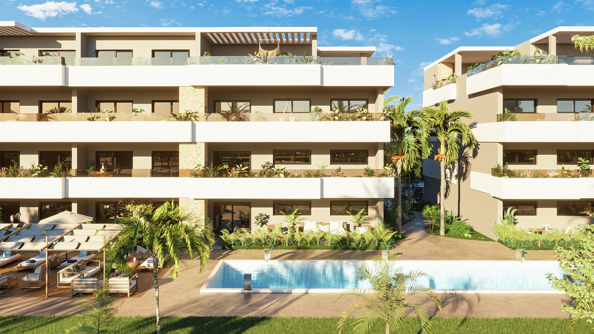 Piscina y áreas sociales de Sunset Residences
